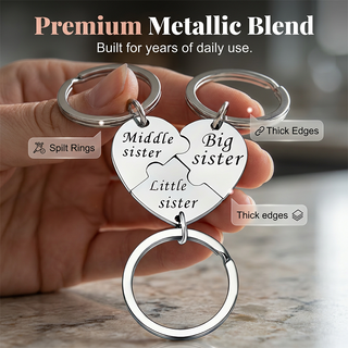 ForeverLoop – Meaningful Stainless Steel Sisterhood Keychain Set