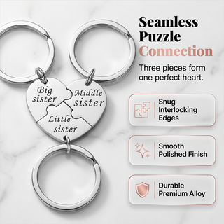 ForeverLoop – Meaningful Stainless Steel Sisterhood Keychain Set
