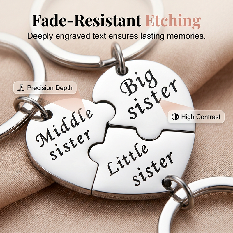 ForeverLoop – Meaningful Stainless Steel Sisterhood Keychain Set