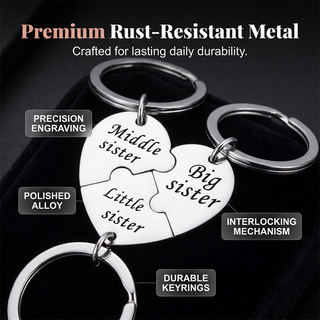 ForeverLoop – Meaningful Stainless Steel Sisterhood Keychain Set