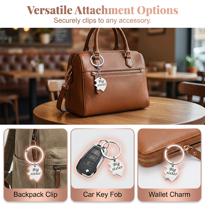 ForeverLoop – Meaningful Stainless Steel Sisterhood Keychain Set