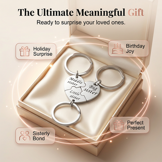 ForeverLoop – Meaningful Stainless Steel Sisterhood Keychain Set