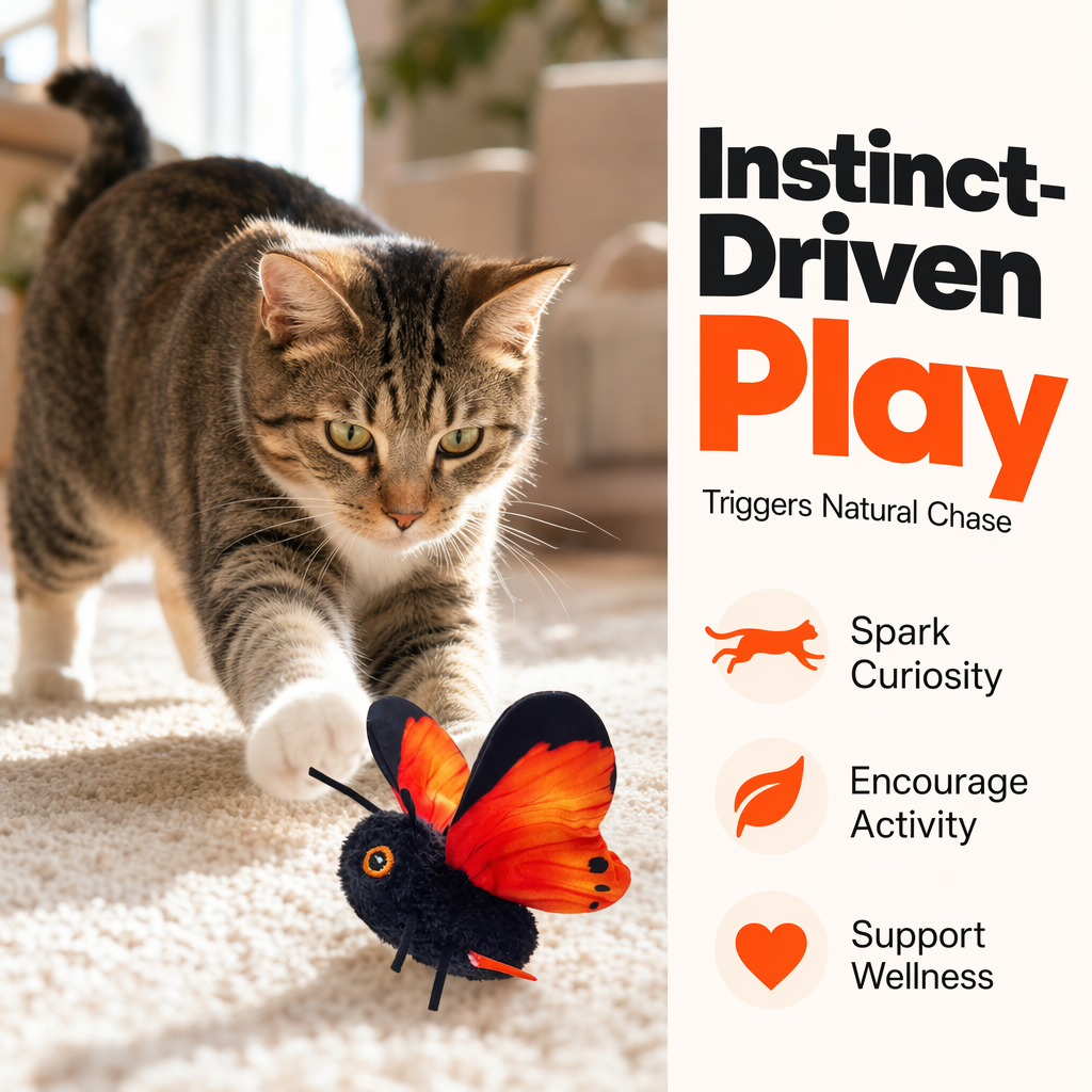 FlutterPaws – Smart Sensing Flapping Butterfly Toy
