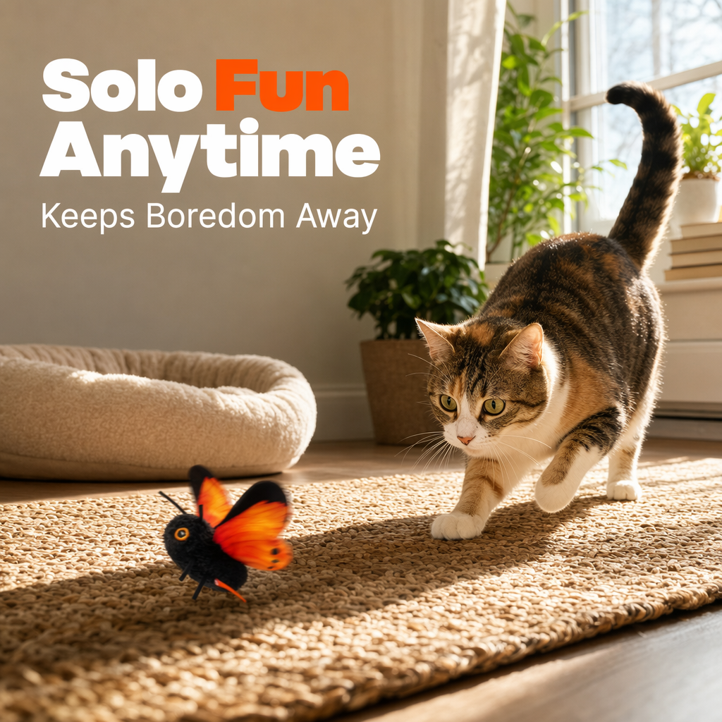 FlutterPaws – Smart Sensing Flapping Butterfly Toy