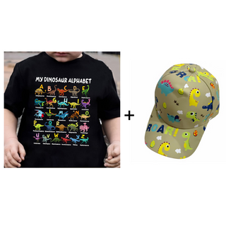 DinoQuest – Colourful Dinosaur Alphabet Learning Tee