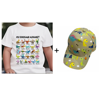 DinoQuest – Colourful Dinosaur Alphabet Learning Tee
