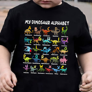 DinoQuest – Colourful Dinosaur Alphabet Learning Tee
