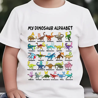 DinoQuest – Colourful Dinosaur Alphabet Learning Tee