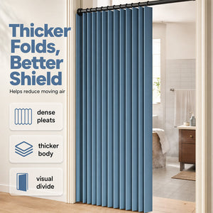 FoldEase – No-Drill Magnetic Accordion Door Curtain