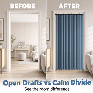 FoldEase – No-Drill Magnetic Accordion Door Curtain