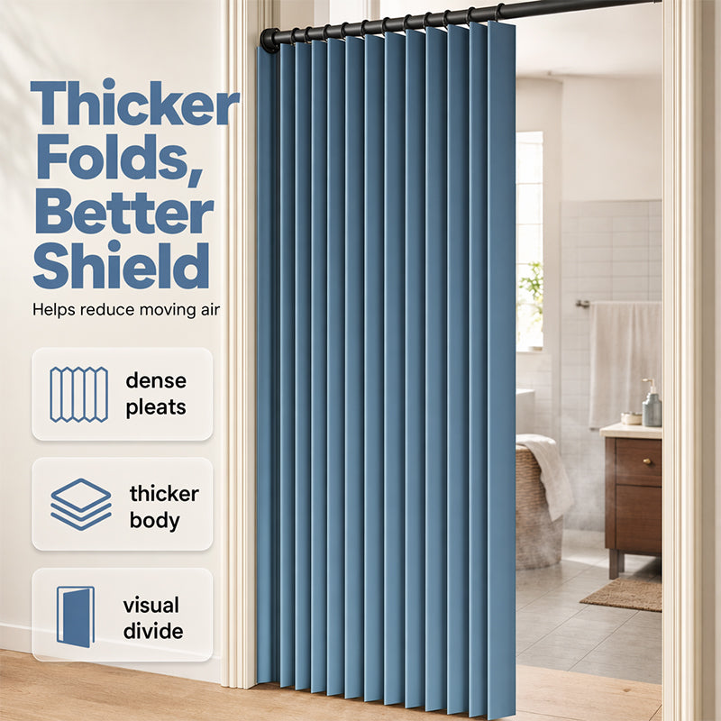 PrivacyEase – No-Drill Magnetic Folding Door Curtain