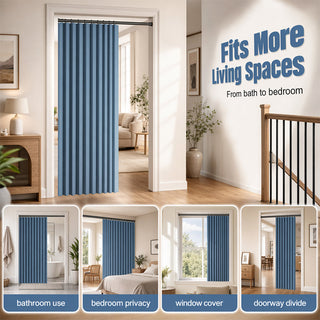 PrivacyEase – No-Drill Magnetic Folding Door Curtain