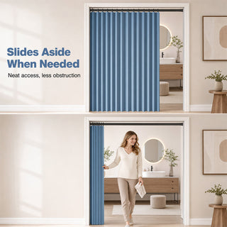 PrivacyEase – No-Drill Magnetic Folding Door Curtain