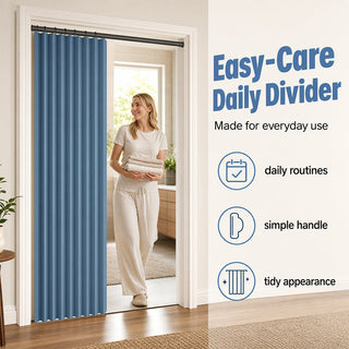 PrivacyEase – No-Drill Magnetic Folding Door Curtain