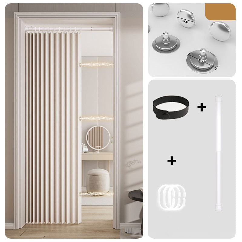 PrivacyEase – No-Drill Magnetic Folding Door Curtain