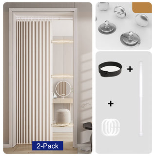 PrivacyEase – No-Drill Magnetic Folding Door Curtain