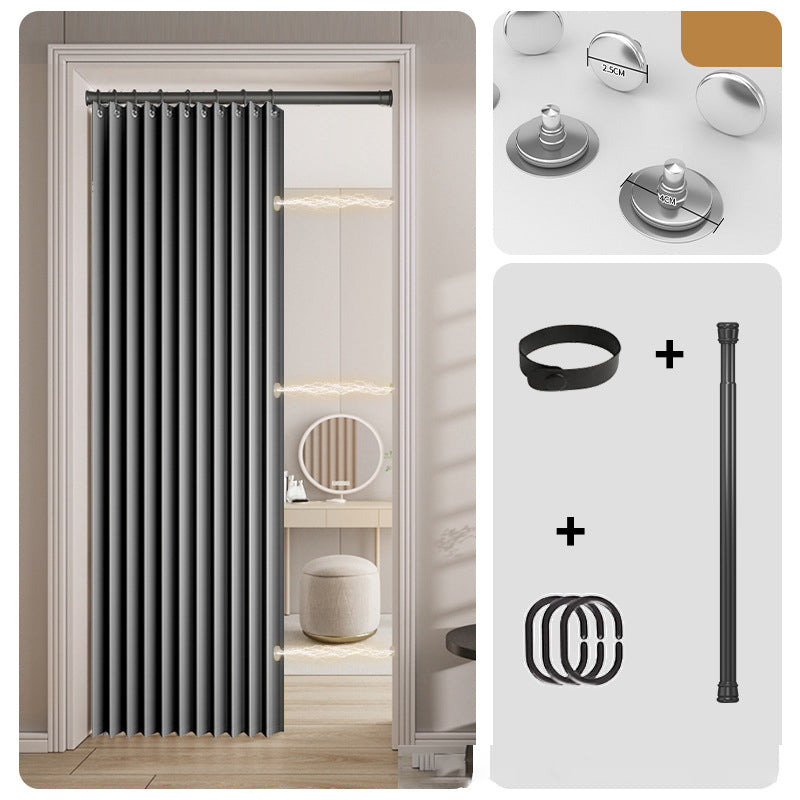 PrivacyEase – No-Drill Magnetic Folding Door Curtain