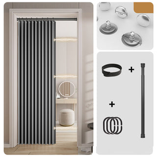 PrivacyEase – No-Drill Magnetic Folding Door Curtain