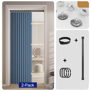 PrivacyEase – No-Drill Magnetic Folding Door Curtain