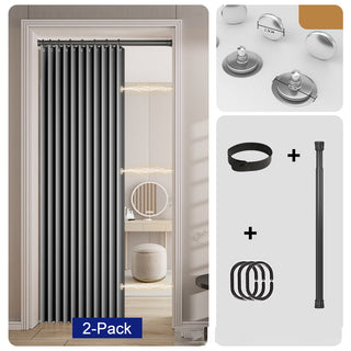 PrivacyEase – No-Drill Magnetic Folding Door Curtain