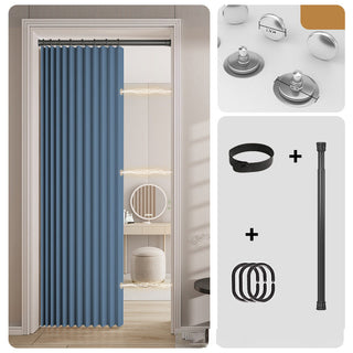 PrivacyEase – No-Drill Magnetic Folding Door Curtain