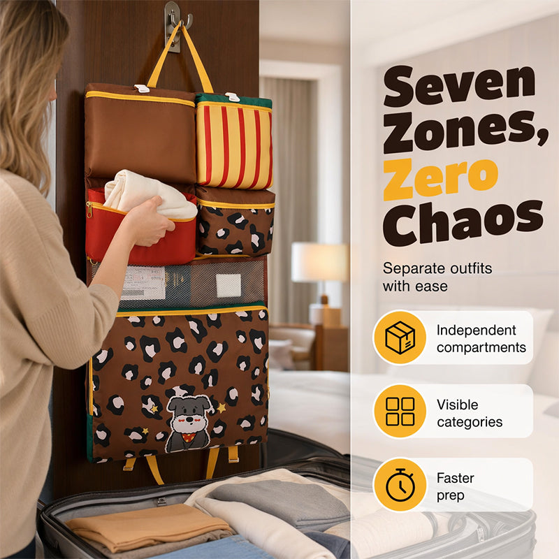 TravelNest – 7-in-1 Foldable Hanging Travel Organizer