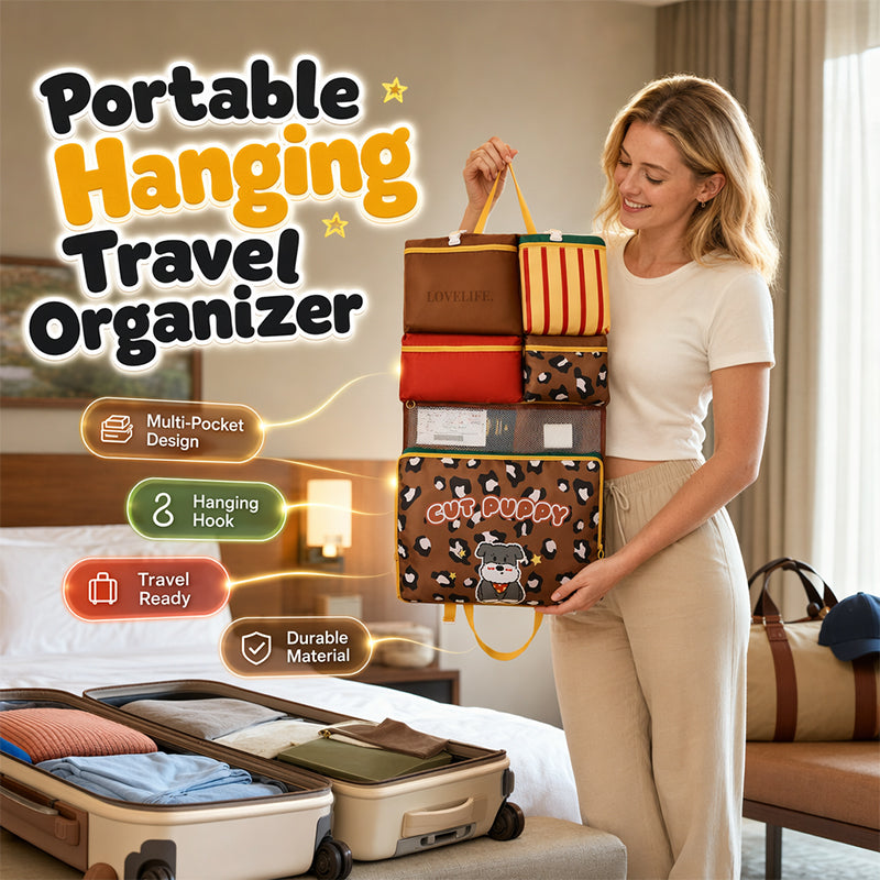 TravelNest – 7-in-1 Foldable Hanging Travel Organizer