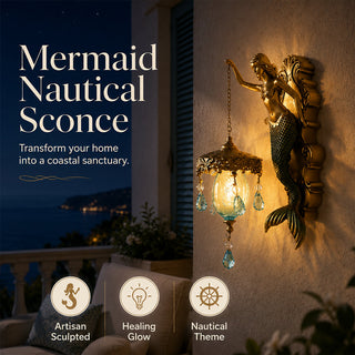 MermaidGlow – Vintage Mermaid Wall Light