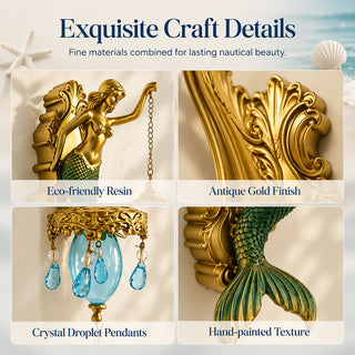 MermaidGlow – Vintage Mermaid Wall Light