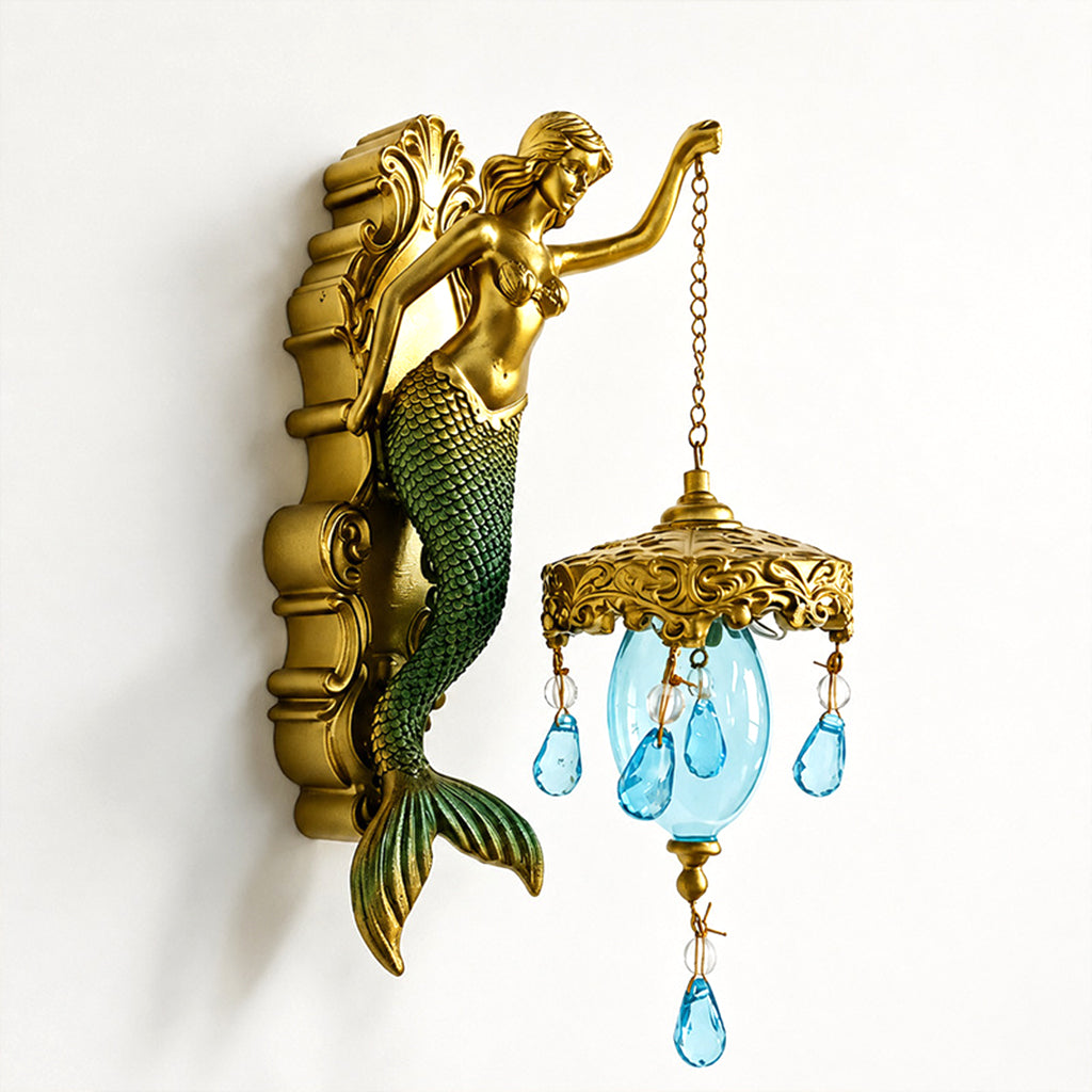 MermaidGlow – Vintage Mermaid Wall Light