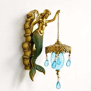 MermaidGlow – Vintage Mermaid Wall Light