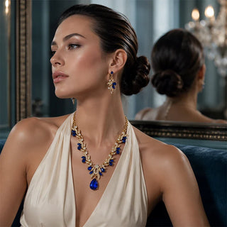 LustreDrop – Radiant Teardrop Necklace & Earrings