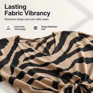 ZebraMuse – Waist-Tie V-Neck Tee
