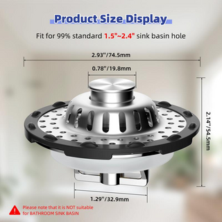DrainGuard – Stainless Steel Kitchen Sink Strainer