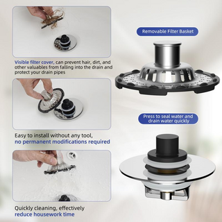 DrainGuard – Stainless Steel Kitchen Sink Strainer