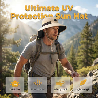 SunGuard – UPF 50+ Wide Brim Neck Flap Sun Hat