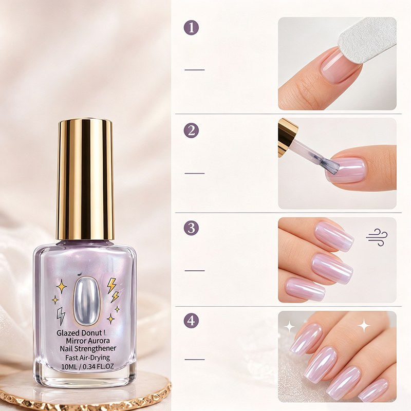 LilacLustre – Glossy Nail Strengthening & Protection Treatment