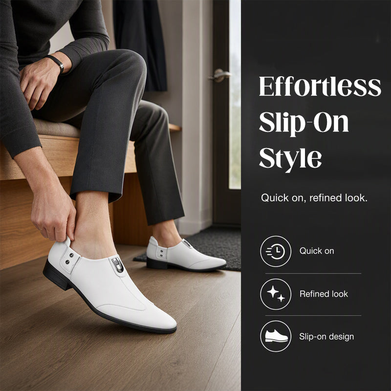 StrideLux – Pointed Toe Slip-On Loafers