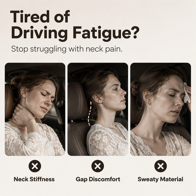 ComfortNest – Ergonomic Memory Foam Car Neck Pillow