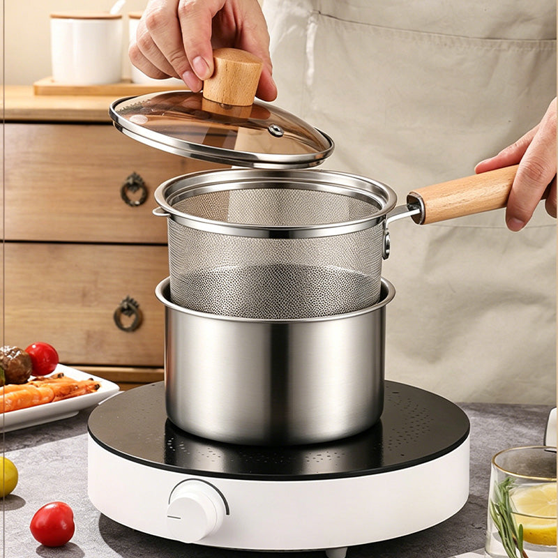 CrispPro – 304 Stainless Steel Oil-Saving Fryer Pot