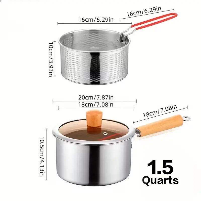 CrispPro – 304 Stainless Steel Oil-Saving Fryer Pot