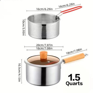CrispPro – 304 Stainless Steel Oil-Saving Fryer Pot