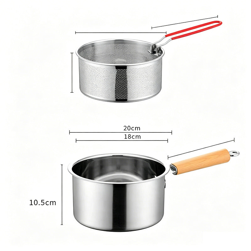 CrispPro – 304 Stainless Steel Oil-Saving Fryer Pot
