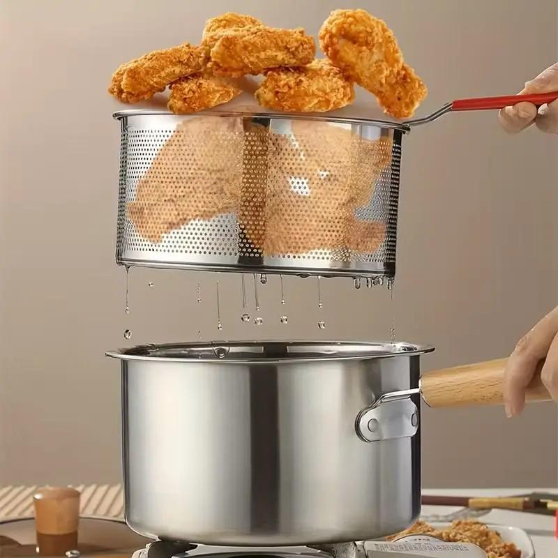 CrispPro – 304 Stainless Steel Oil-Saving Fryer Pot