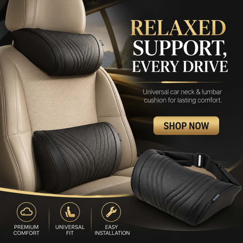 RoadLuxe – Luxury Breathable Car Neck Support Cushion