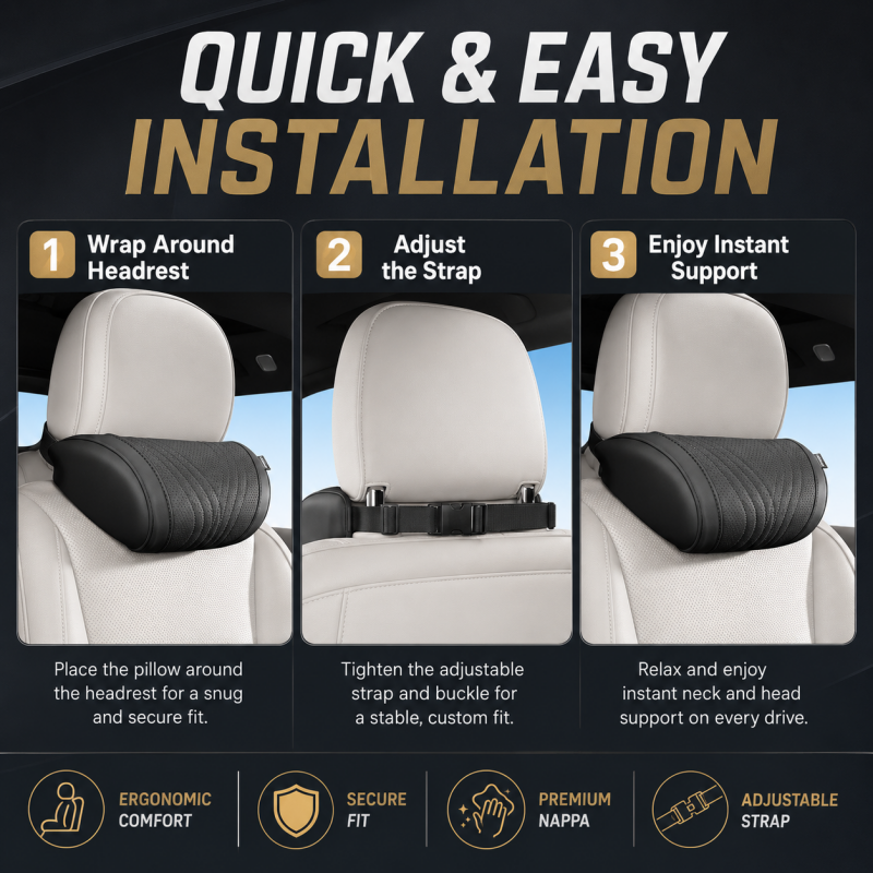 RoadLuxe – Luxury Breathable Car Neck Support Cushion