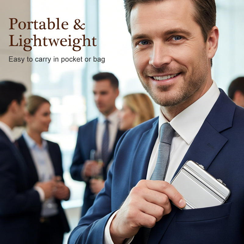 BriefGuard – Mini Briefcase Business Card Organizer