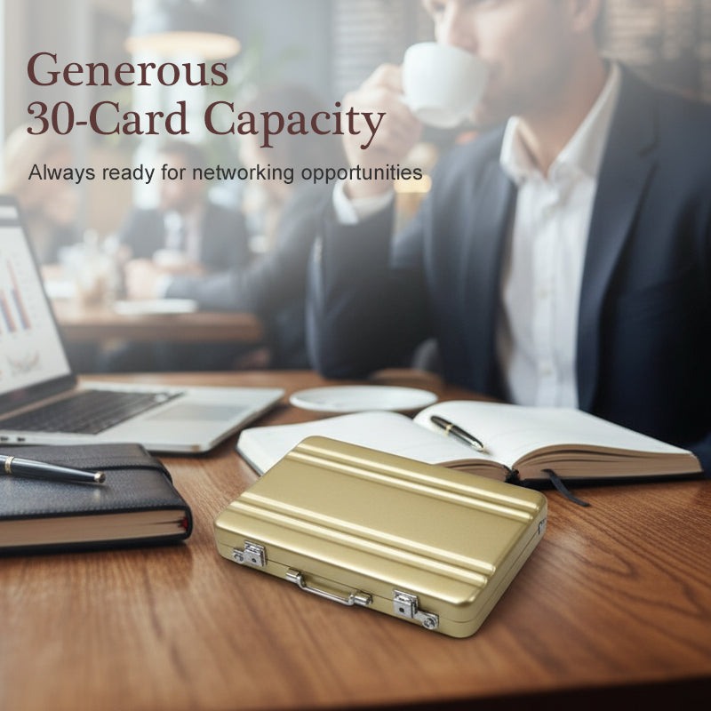 BriefGuard – Mini Briefcase Business Card Organizer