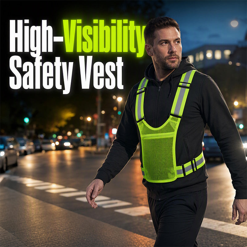 SafeGlow – Adjustable High-Visibility Reflective Safety Vest