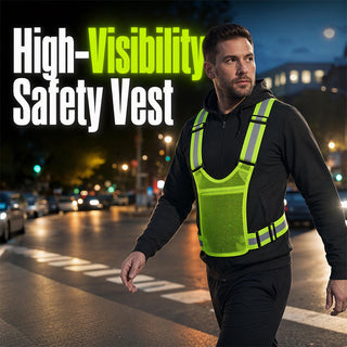 SafeGlow – Adjustable High-Visibility Reflective Safety Vest